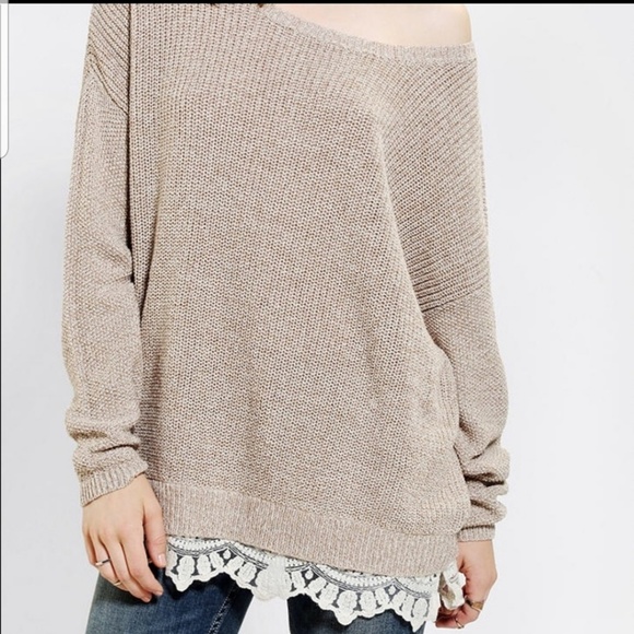 Urban Outfitters Sweaters - Pins and Needles lace trim sweater
